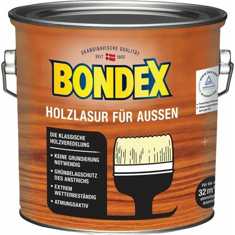 Lasure Bondex Pour Bois 726 Châtaignier D'extérieur 2,50 L - 329644 1 Lasure Bondex Pour Bois 726 Châtaignier D'extérieur 2,50 L - 329644